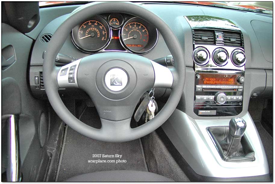 car reviews saturn sky interior The trip computer is worth some time 